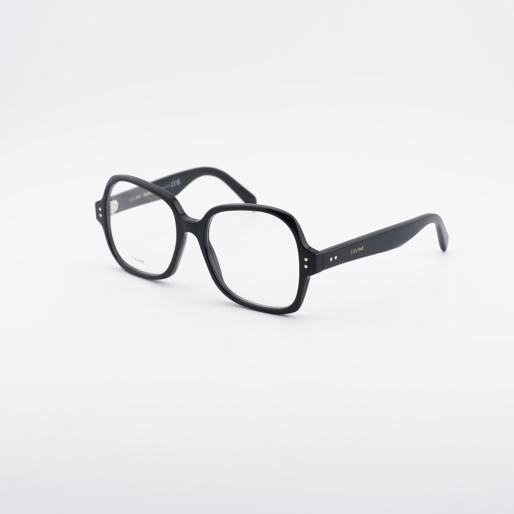 Celine CL50148I 001 Eyeglasses Shiny Black 53mm Square Frame